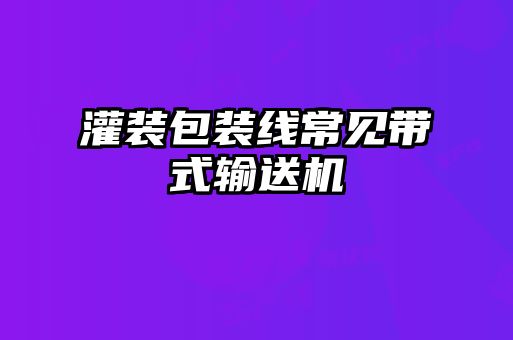灌裝包裝線(xiàn)常見(jiàn)帶式輸送機(jī)